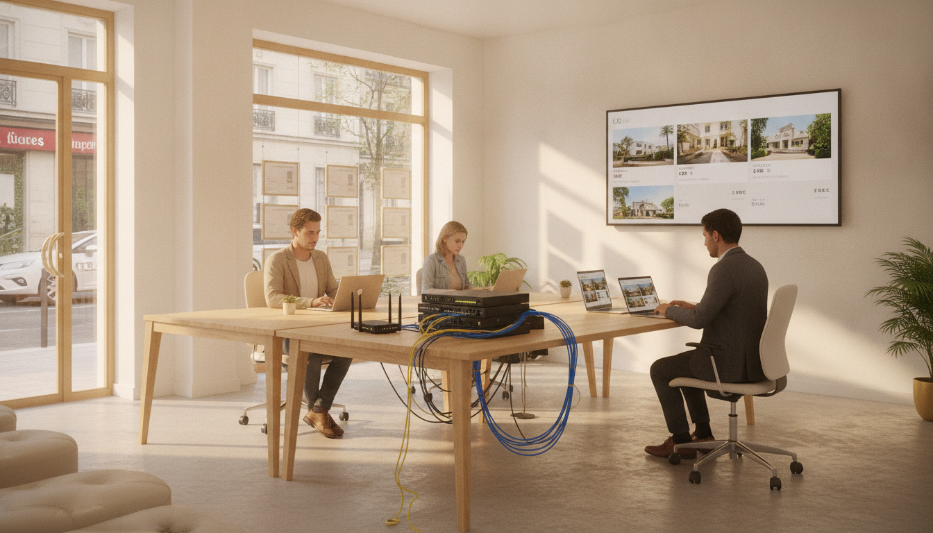 Fibre pro pour agences immobilières : le guide 2026
