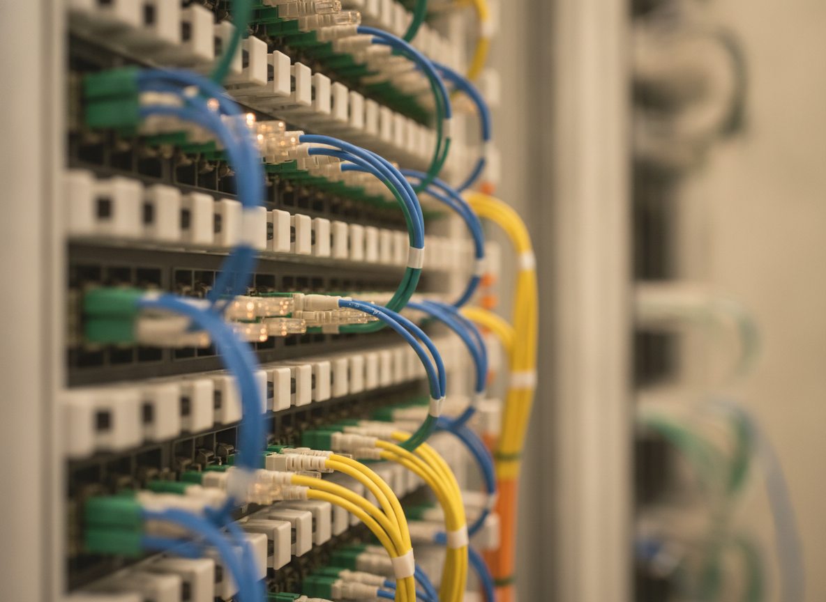 Panneau de brassage fibre optique haute densité avec connecteurs LC duplex pour lien Ethernet dédié