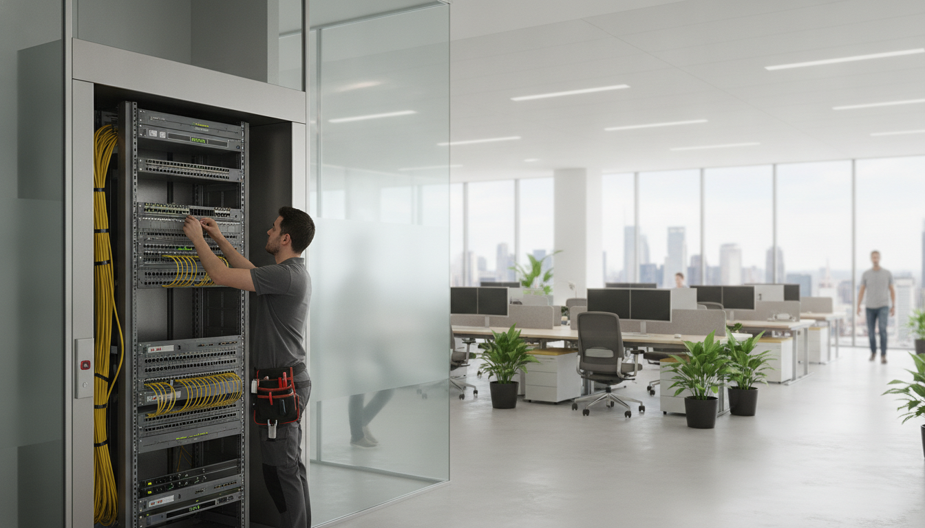 Fibre pro en immeuble de bureaux : guide 2026