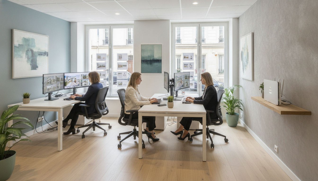 Fibre pro pour agences immobilières : guide 2026